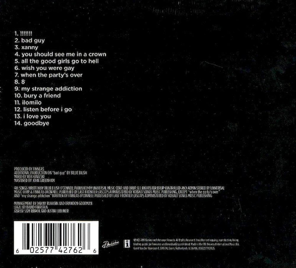 Billie Eilish — When We All Fall Asleep, Where Do We Go (CD)