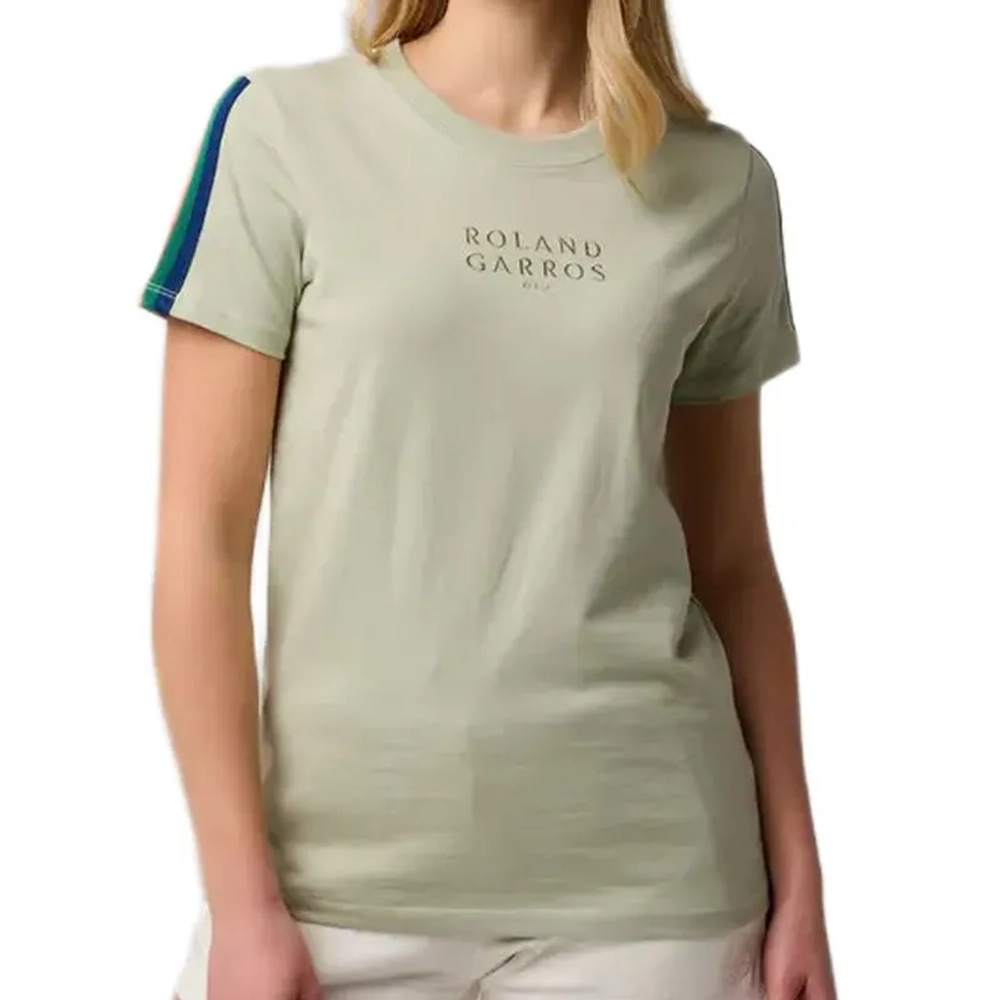 Женская теннисная футболка Roland Garros Color Lines - green