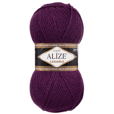 Пряжа Alize (Ализе) Lana Gold / уп.5 мот. по 100 г, 240м, 111 фиолетовый A