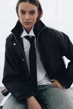 Оверсайз куртка из искусственной кожи ZW COLLECTION - ZARA