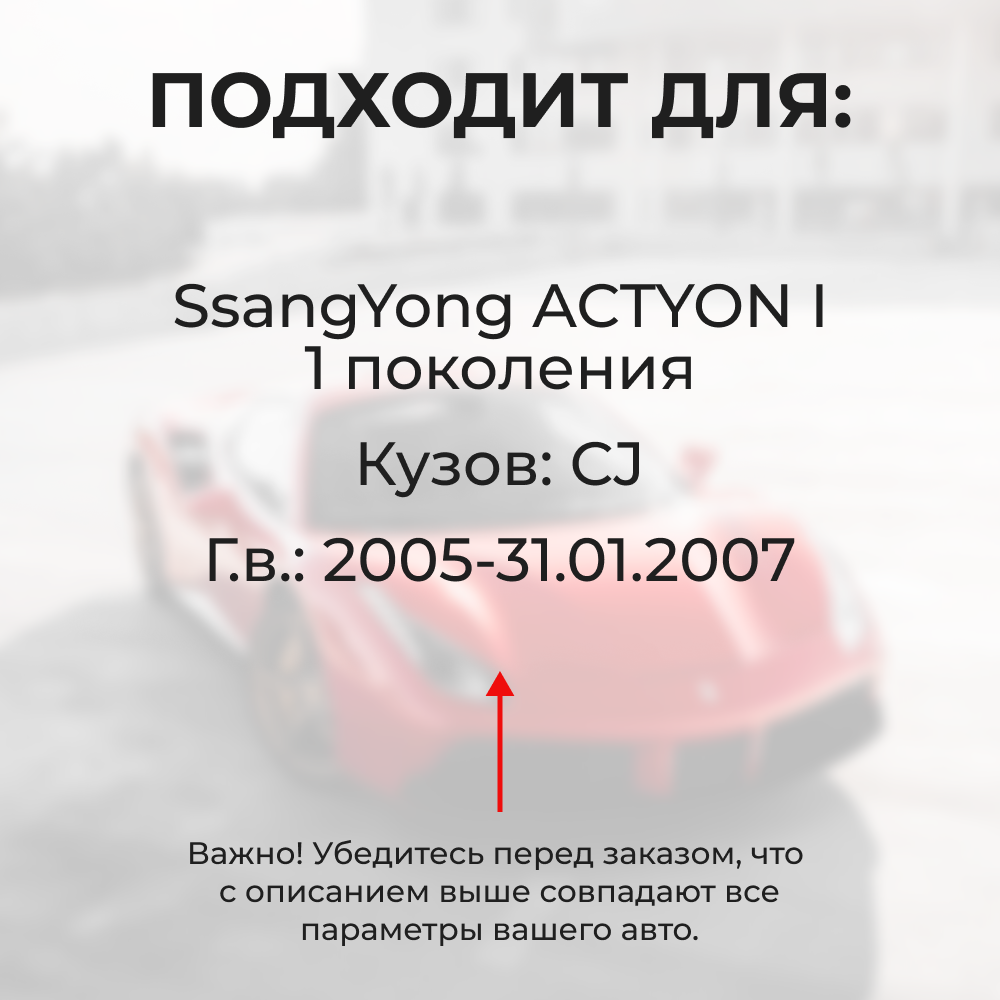 Ремкомплект ограничителей дверей SsangYong ACTYON (I) до 31.01.2007	CJ (4 двери, тип 23) 2005-31.01.2007