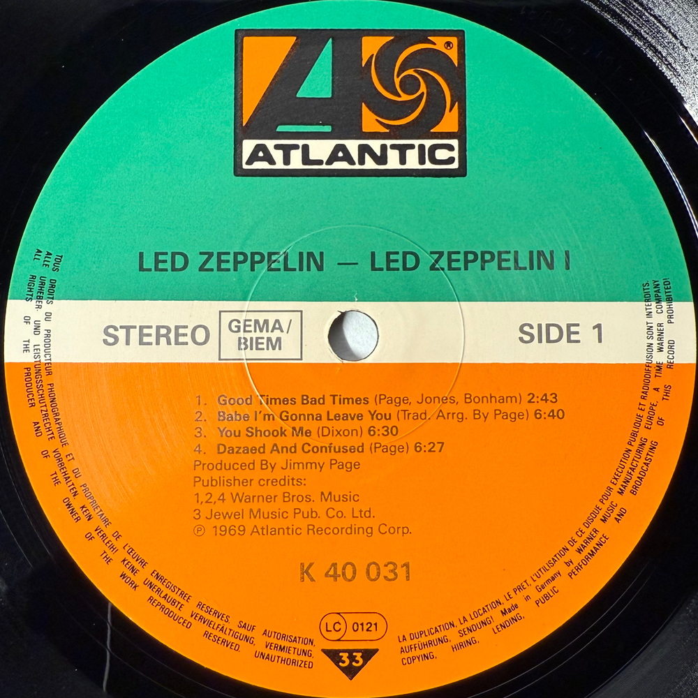 Led Zeppelin ‎– Led Zeppelin (Германия 1991г.)