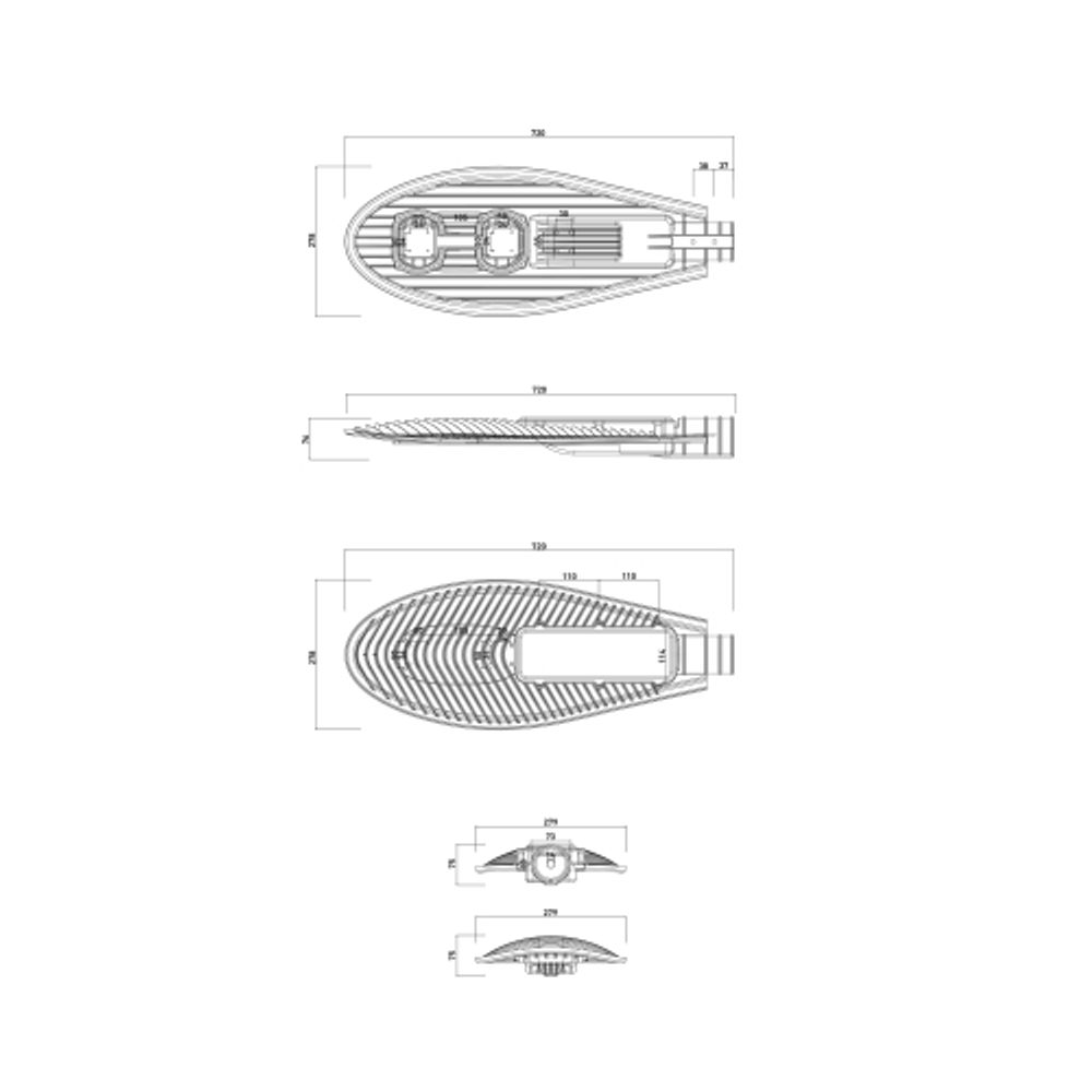 Светильник уличный светодиодный ЭРА SPP-5-100-5K-W 100Вт 5000К IP65 КСС Ш гарантия 5 лет | Уличные консольные светильники