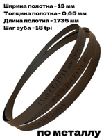 Полотно ленточное по металлу M42 13x0,65х1735 мм 18 tpi для JET J-350V