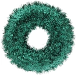 Венок декоративный TINSEL «Яркие переливы» 38 см, Изумруд