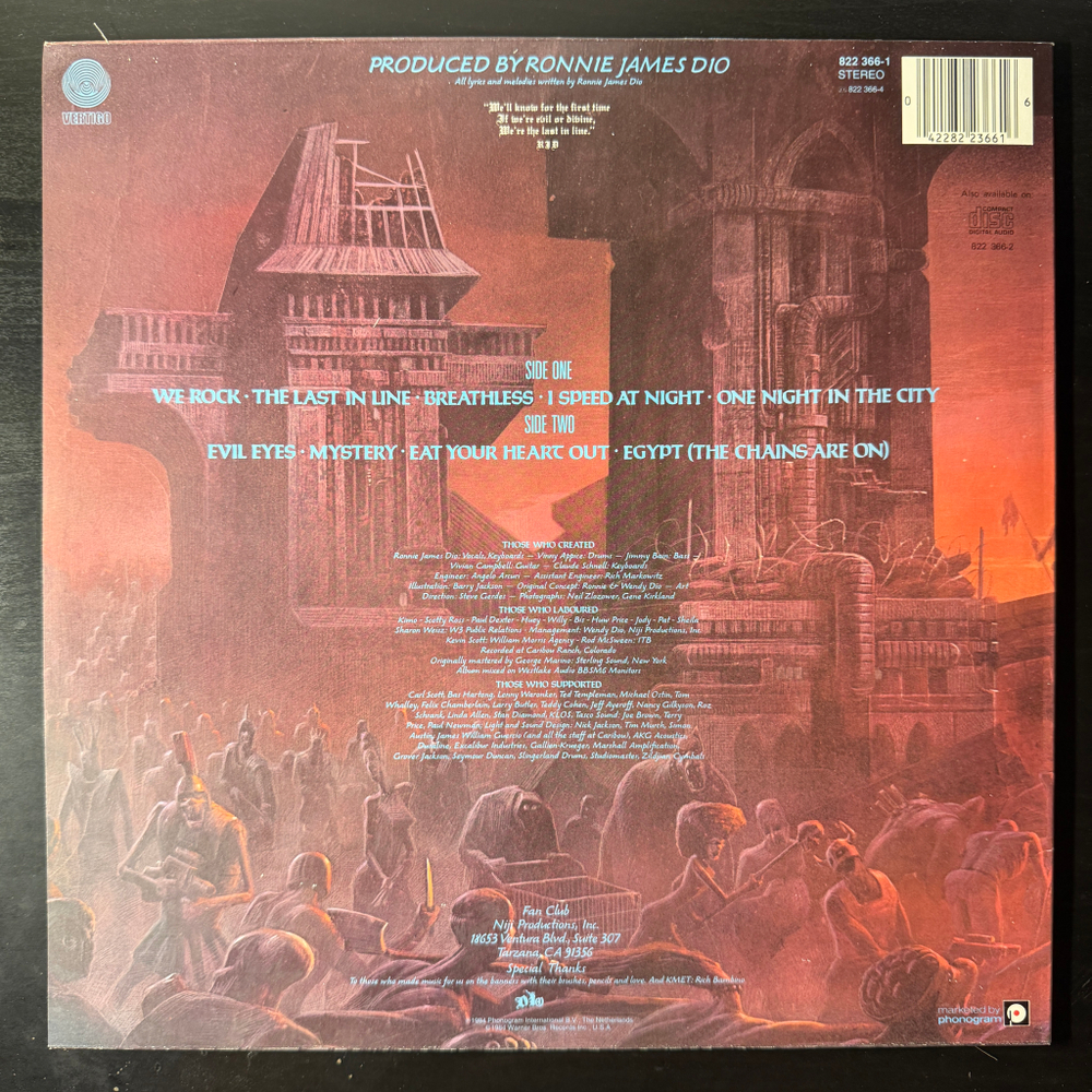 Dio - The Last In Line (Голландия 1984г.)