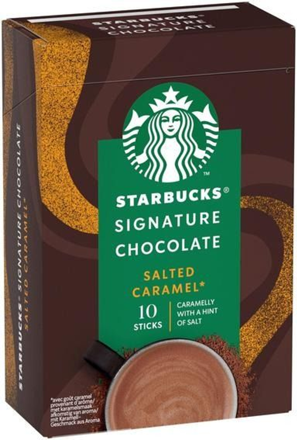 Горячий шоколад 220 г Starbucks с соленой карамелью, 10 шт./22 г, порошок для шоколадного напитка (Из Финляндии)