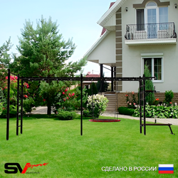 Уличная шведская стенка Sv Sport рукоход х 2 с комплектом турник прямой У52522.2 (Турник/Брусья/Скамья/Гнездо 115см)