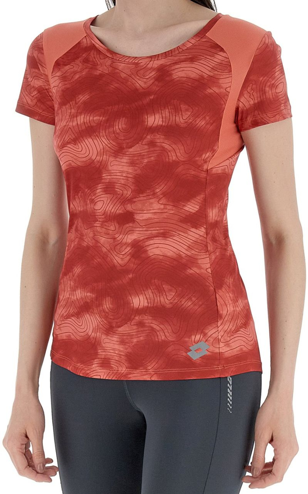 Женская теннисная футболка Lotto Running III PRT - deep sea coral