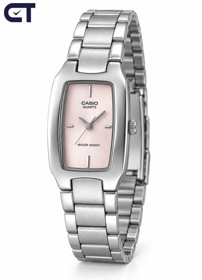 CASIO LTP-1165A-4C CASIO Collection женские наручные часы — изящный прямоугольный корпус, стальной браслет и винтажная геометрия