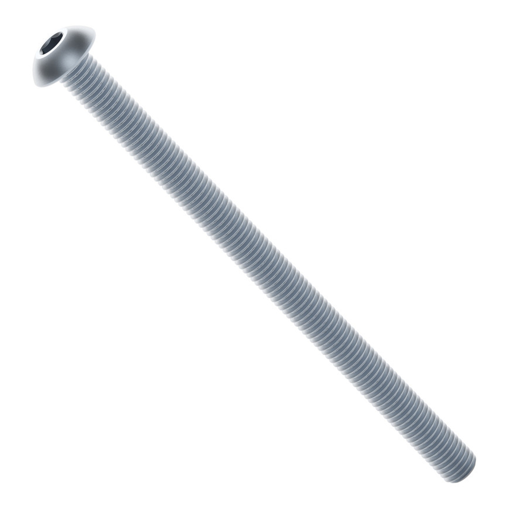 2802 Series Zinc-Plated Steel Button Head Screw (M4 x 0.7mm, 60mm Length) - 25 Pack