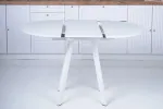 Стол обеденный Элип (профиль) каркас белый