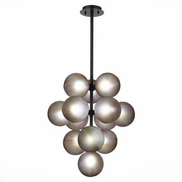 Люстра подвесная 13*G9 SL1184.403.13 чёрный/дымчатый Todo ST-Luce