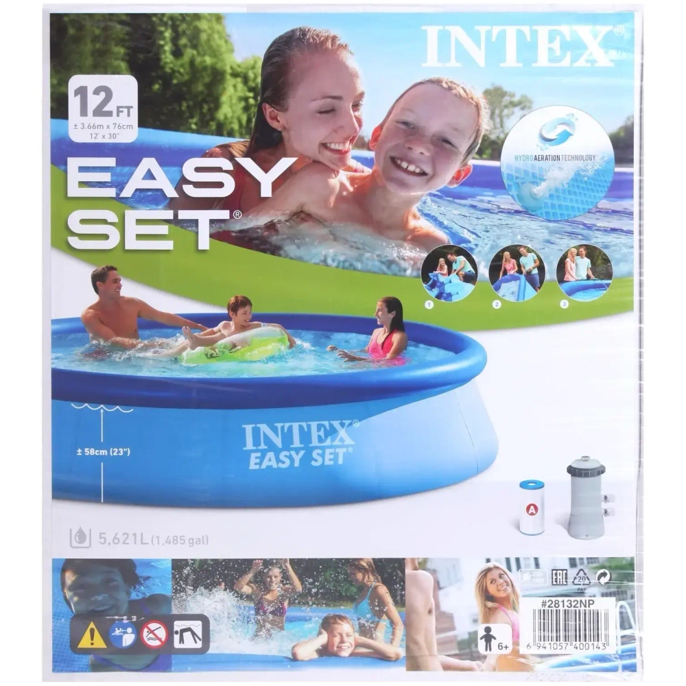 Бассейн надувной Easy Set 366*76 см + насос-фильтр 2006 л/ч (А) Intex (28132NP)