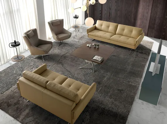 Крутящееся кресло Angel Cerda 5044, серая экокожа