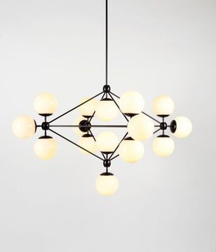 replica Modo Chandelier by   ROLL&HILL ( 15 globes ) white