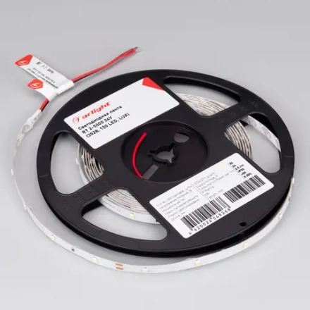 Лента RT 2-5000 24V Cool 8K 0.5x (3528, 150 LED, LUX) (Arlight, 2.9 Вт/м, IP20)