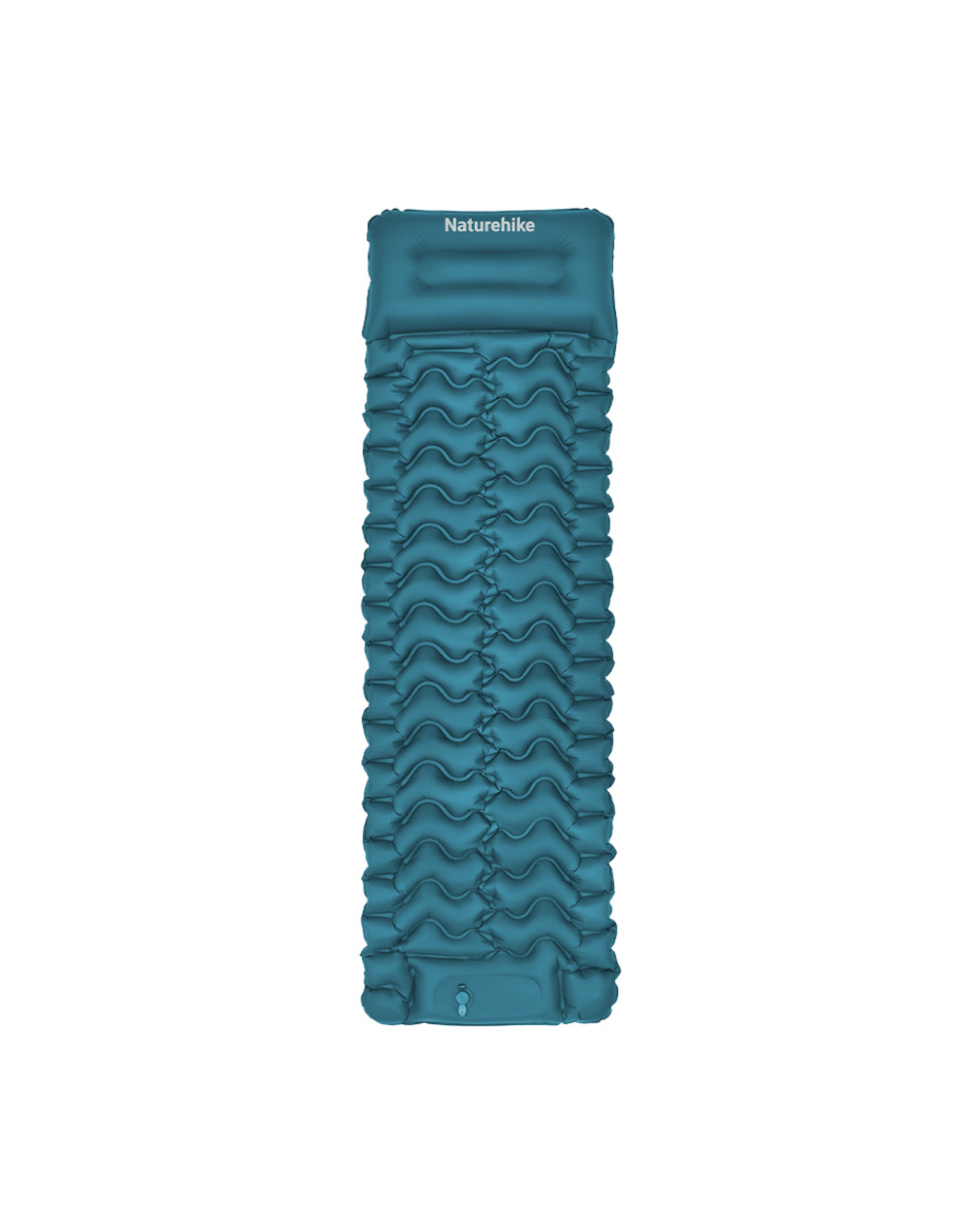 Коврик надувной Naturehike FC01 200х60х6,5 см, с подушкой, с насосом, голубой