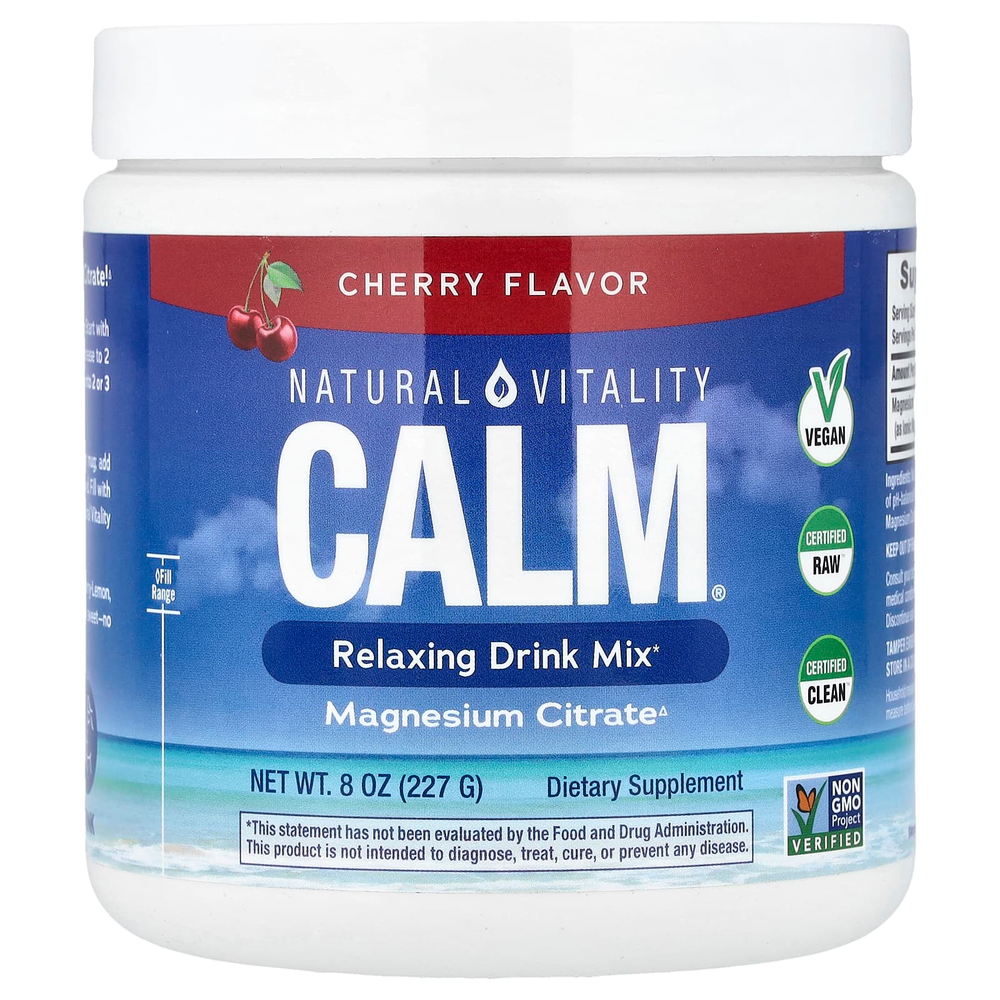 Natural Vitality, CALM®, смесь для расслабляющего напитка, со вкусом вишни, 227 г (8 унций)