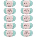 Пряжа YarnArt (ЯрнАрт) Jeans / уп.10 мот. по 50 г, 160м, 81 холодный мятный