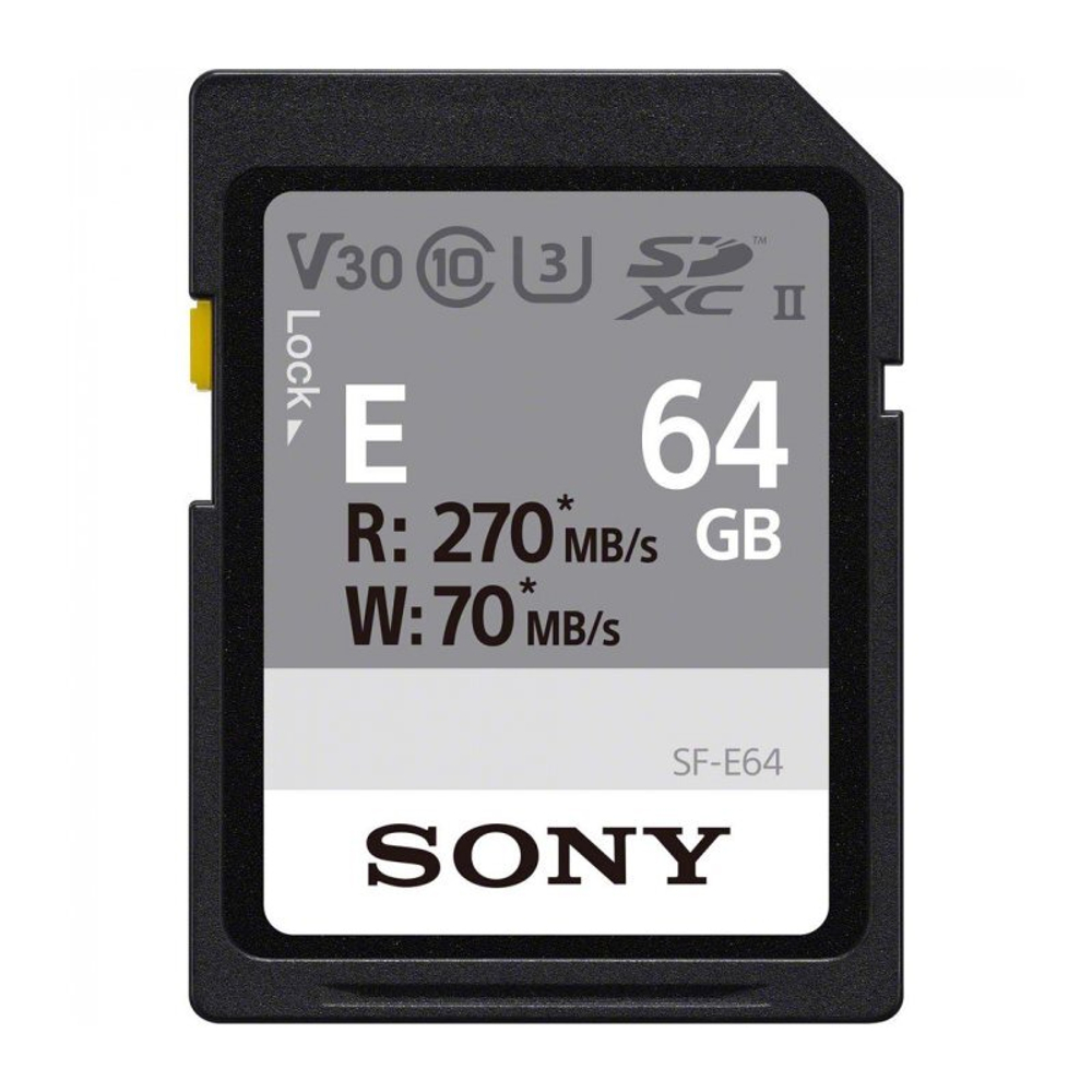 Карта памяти Sony Entry SDXC 64 ГБ 270R/70W (SF-E64/T)