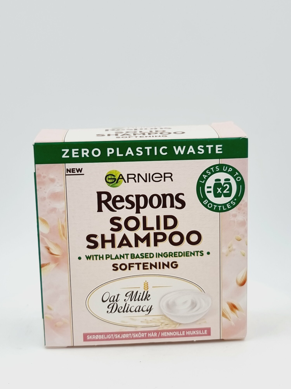 Garnier Respons Твердый шампунь с овсяным молоком, успокаювающий для ломких волос, 60 г (из Финляндии)