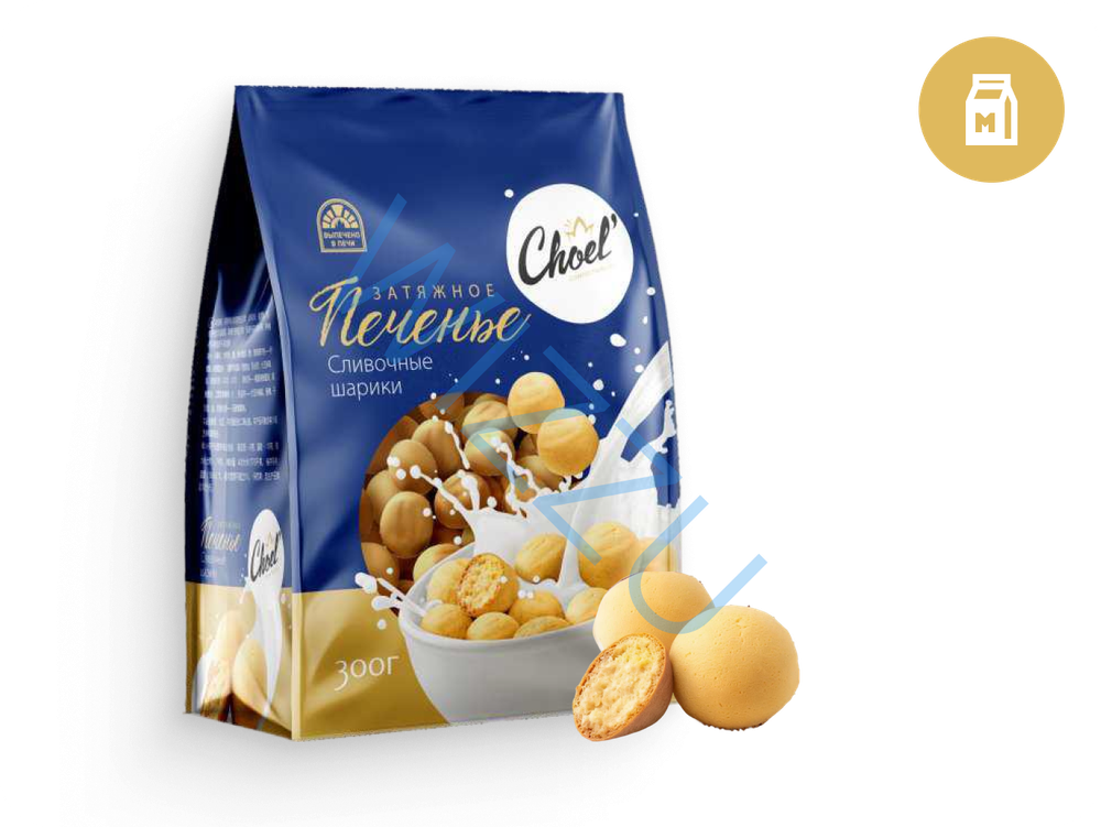 Печенье затяжное Добреево Choel сливочные шарики вес (876)