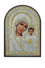 Казанская БМ, икона арочная, пластик 48x65