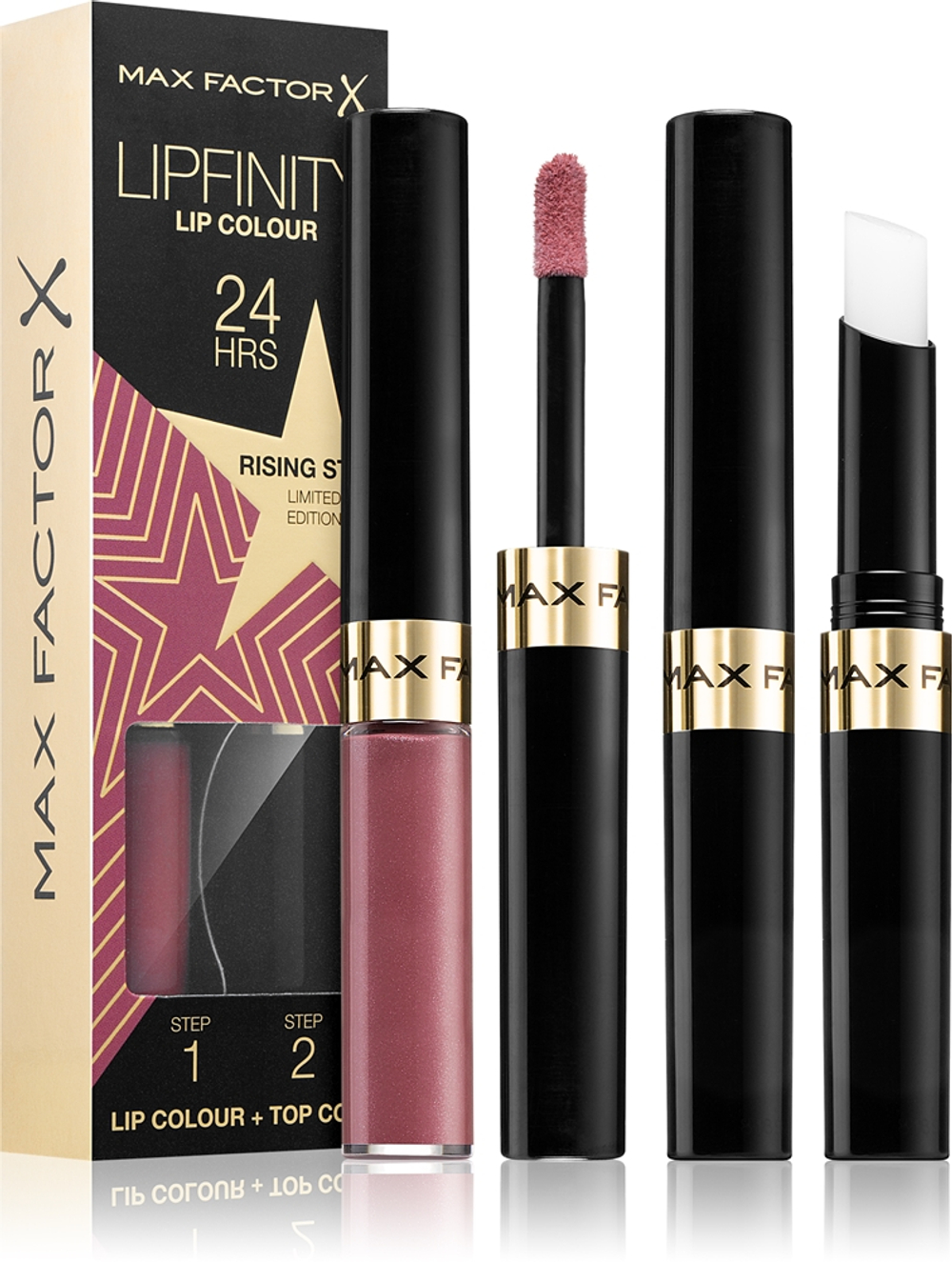 Max Factor Lipfinity Rising Stars - Долговременная помада для губ с бальзамом оттенок 084 Rising Star, 1 szt.