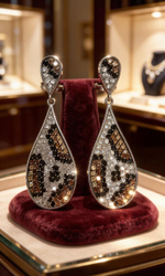 Ювелирные серьги из серебра 925 пробы