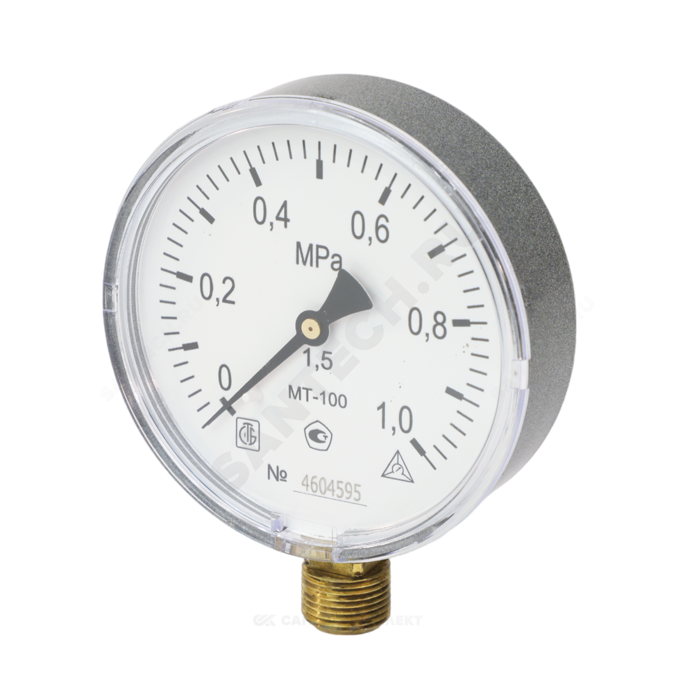 Манометр МТ-100 радиальный Дк100мм 0-2,5 МПа кл.1,5 М20х1,5 Багория