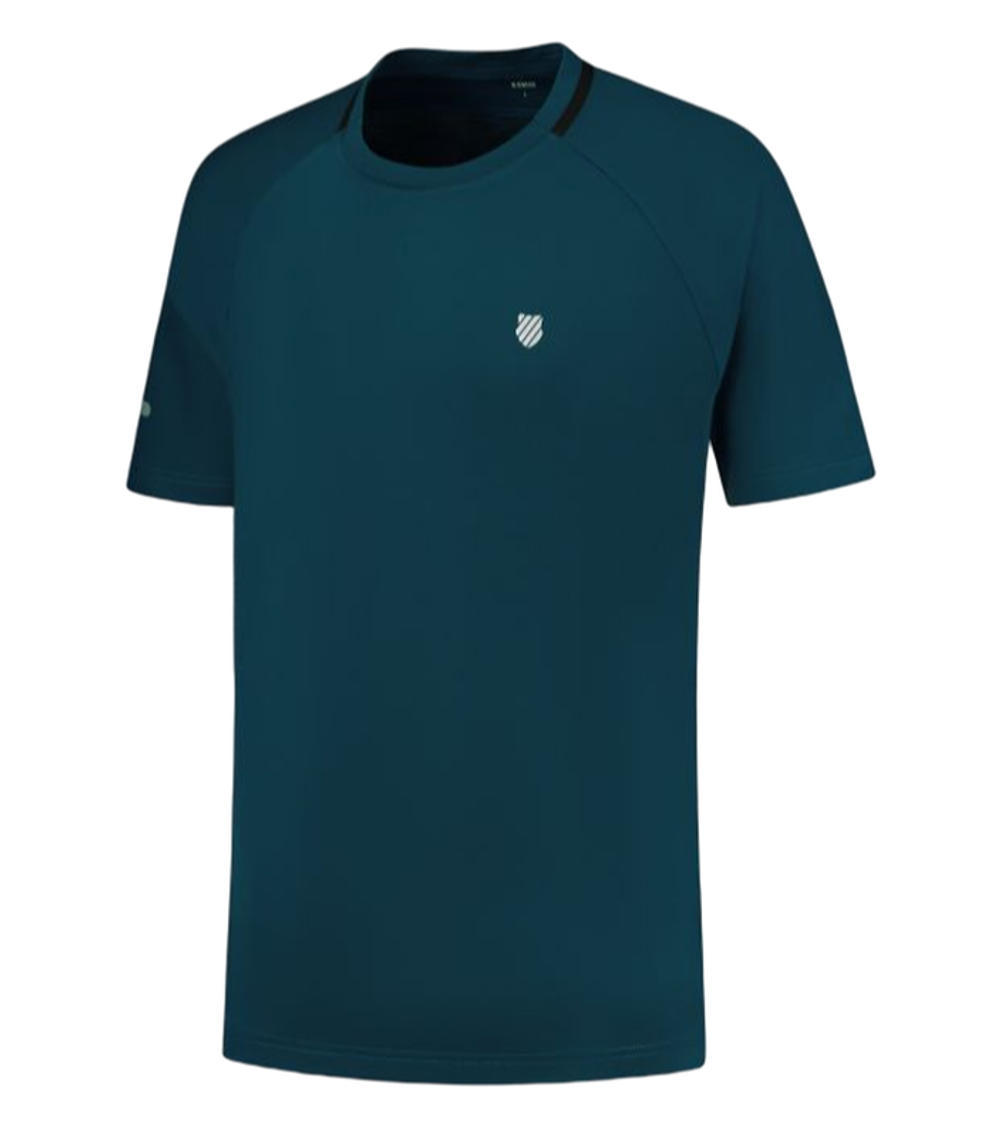 Мужская теннисная футболка K-Swiss Tac Hypercourt Double Crew 2 - Бирюзовый