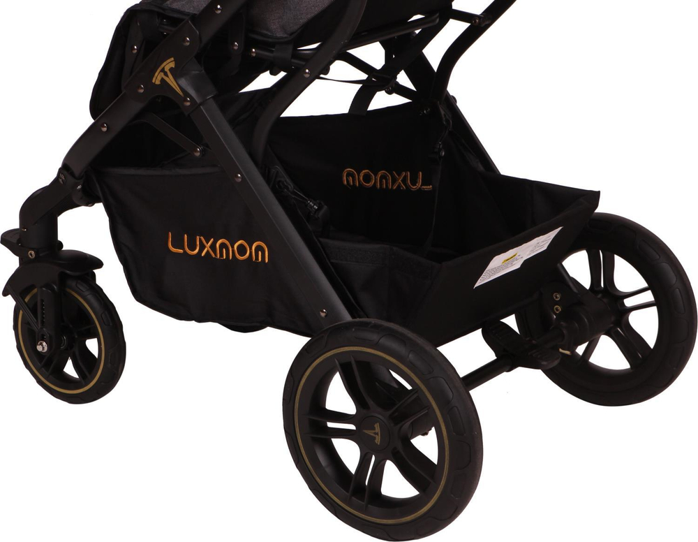 Прогулочная коляска luxmom 609 Чёрный текстиль