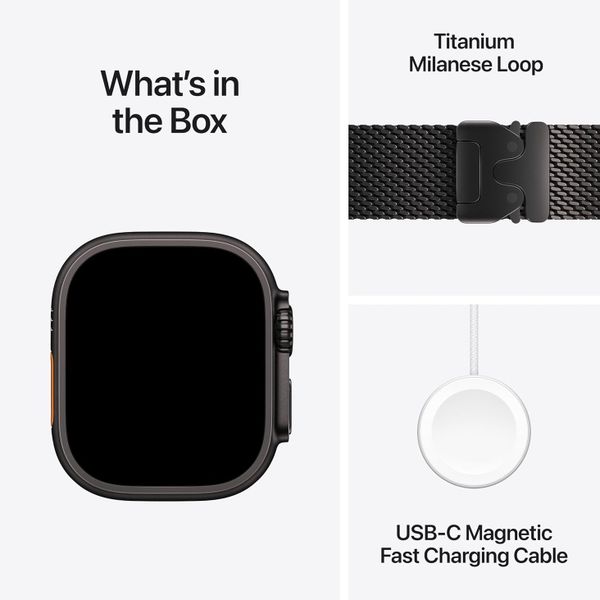 Умные часы Apple Watch Ultra 4 49 мм Black Titanium Case with Milanese Loop (M) Черный | Black