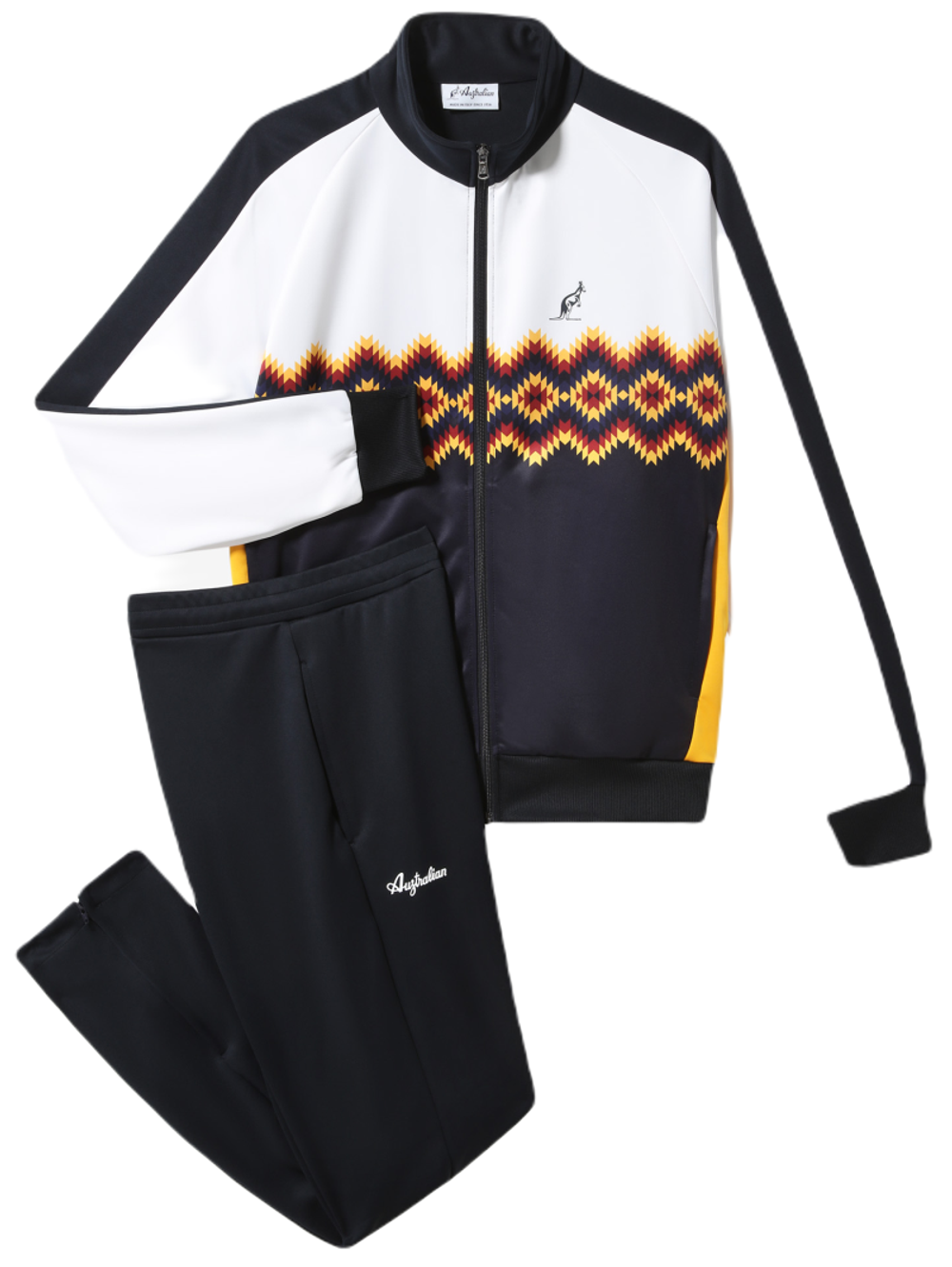 Мужской теннисный костюм Australian Double Ethnic Tracksiut - blue navy