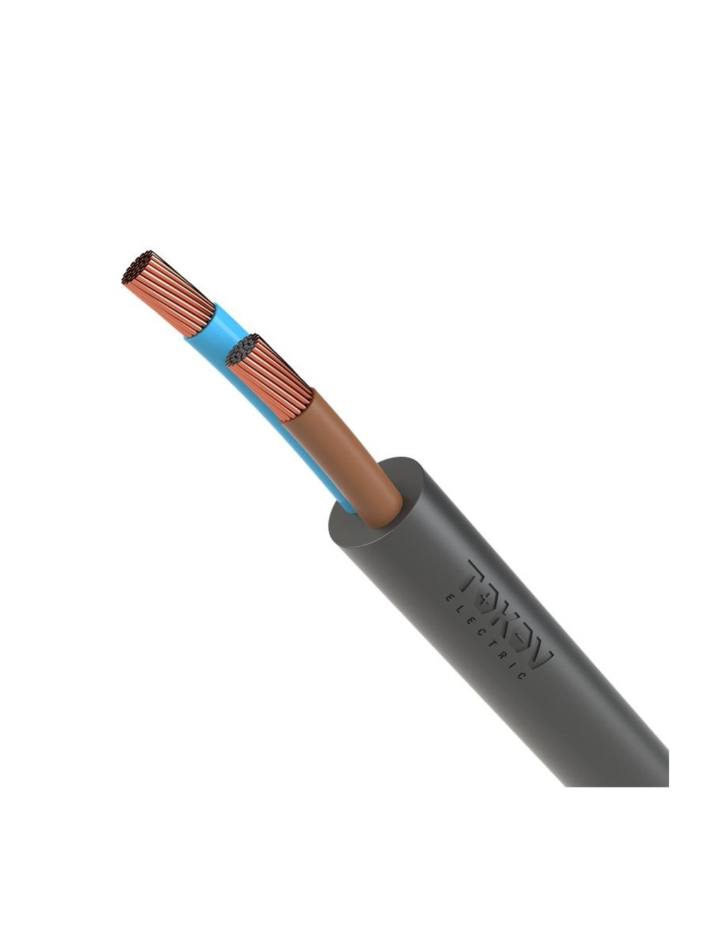 Провод TOKOV ELECTRIC ПВС 2х0.75 380В Ч (уп.100м) 1945512