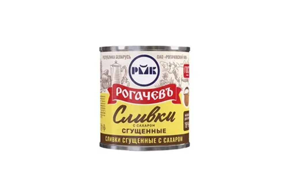 РОГАЧЕВ Сливки с сахаром сгущенные жб 360 г.