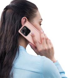 Чехол книжка из PU кожи розового цвета от Dux Ducis для смартфона Xiaomi Redmi Note 14 5G, серия Skin Pro Series Case