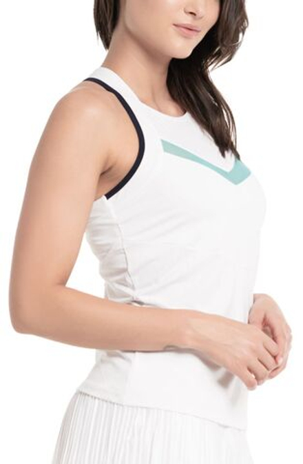 Женский теннисный топ Lucky in Love Cool Urbana V.I.P. Tank w/Bra - white