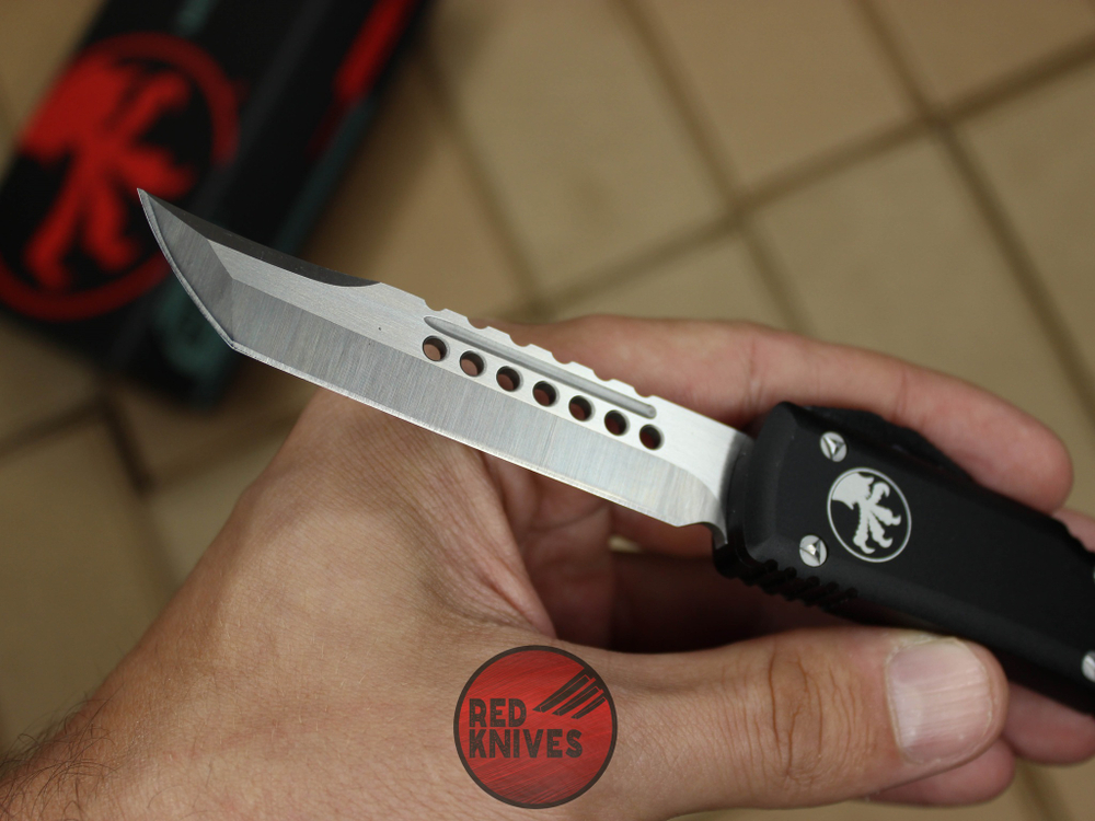Нож Microtech Ultratech Helhound H/E - черная рукоять, клинок сатин + запчасти RK-385