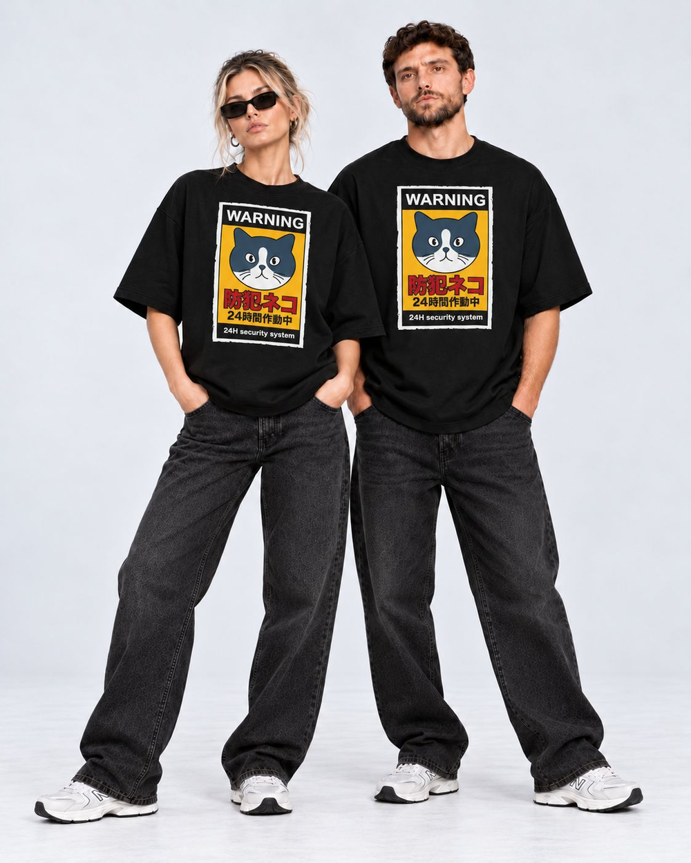 Футболка oversize СИСТЕМА ОХРАНЫ черная XL