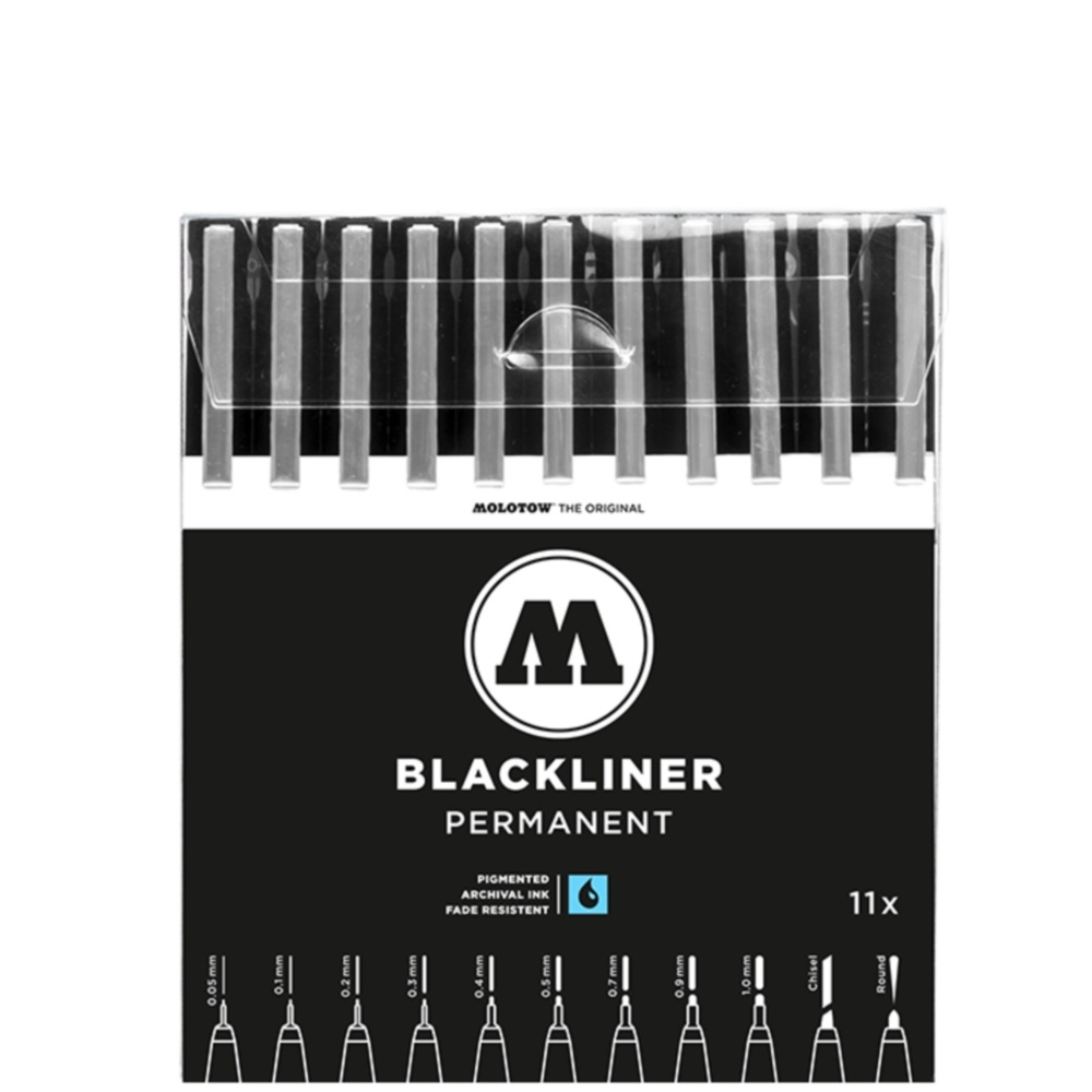 Набор Molotow BLACKLINER Comlete-Set - 11шт