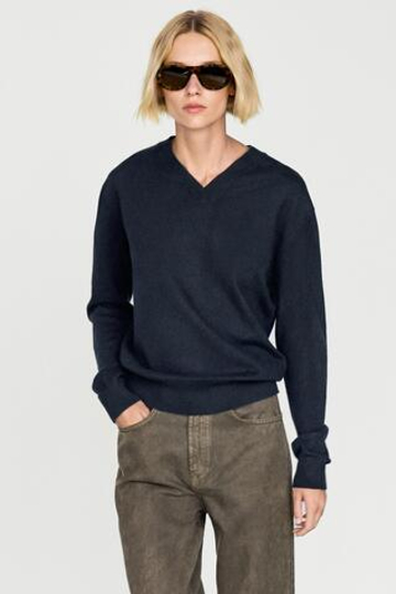 Massimo Dutti Свитер из 100% кашемира, глубокий синий
