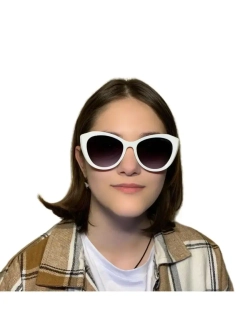 Очки белые кошачий взгляд