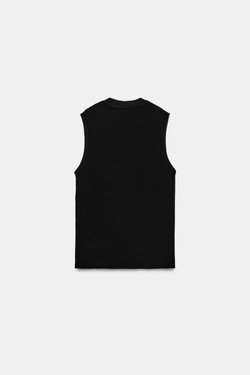 ZARA ТОП НА ПУГОВИЦАХ, ЧЕРНЫЙ