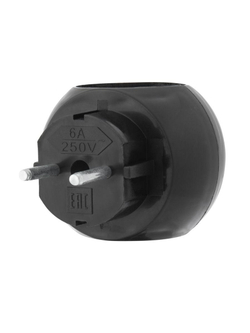 Разветвитель 3-м 6А IP20 Шар 220В черн. Rexant 11-1063-1