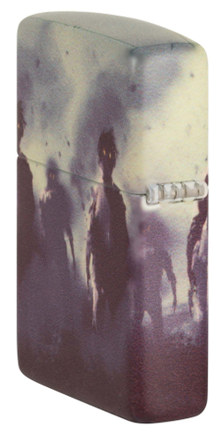 Зажигалка Zippo Zombie Design с покрытием 540 Matte, латунь/сталь, белая, матовая, 38x13x57 мм
