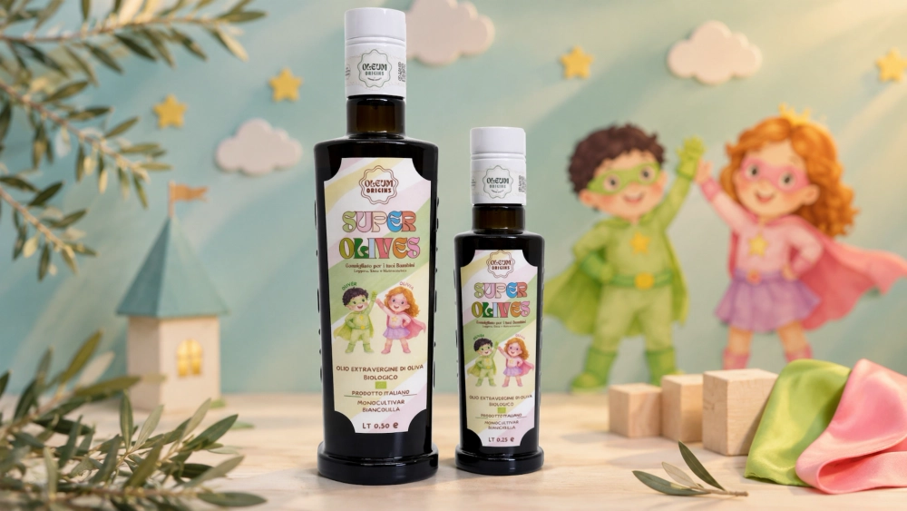Масло оливковое детское нерафинированное высшего качества Oleum Origins – Super Kids BIO, 500 мл, Италия