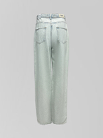 Джинсы RR Denim 1242 однотонные широкие с молнией и металлическими пуговицами