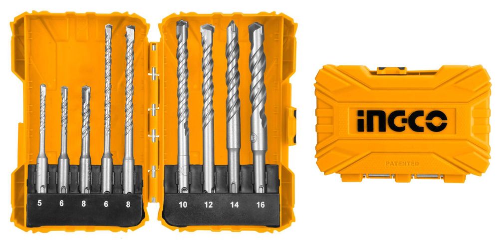 Набор буров SDS plus  9 шт. INGCO AKDL30901 INDUSTRIAL